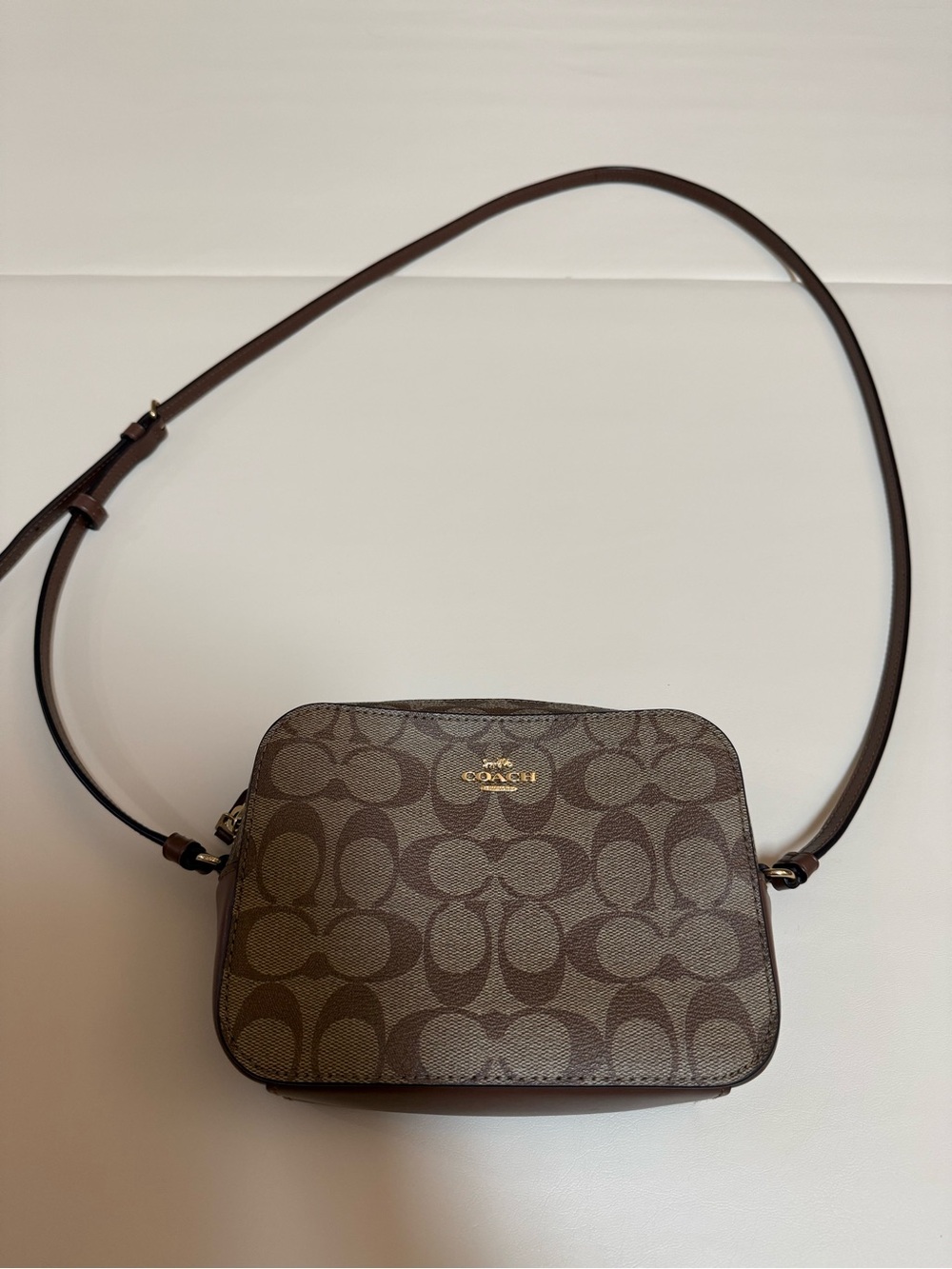 Coach Signature Canvas Crossbody in Brown/Tan